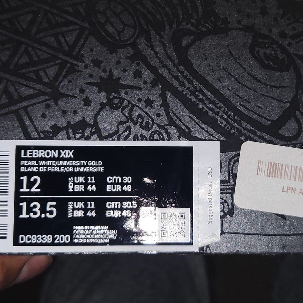 Nike Lebron 19s Size 12 Minn Lakers Color way